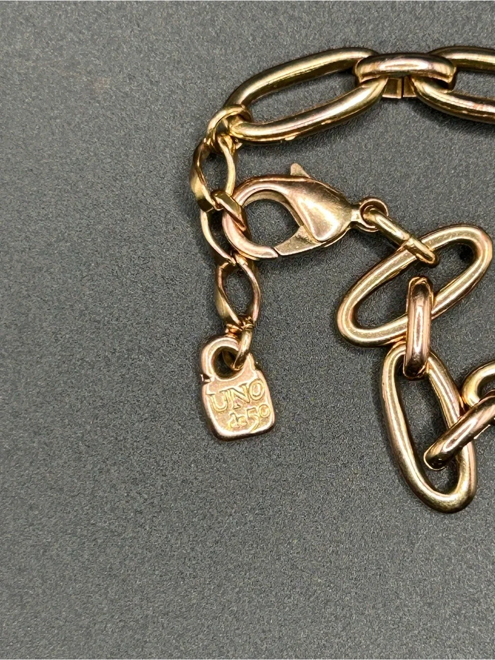 UNO de 50 Gold-Plated Oval Link Bracelet